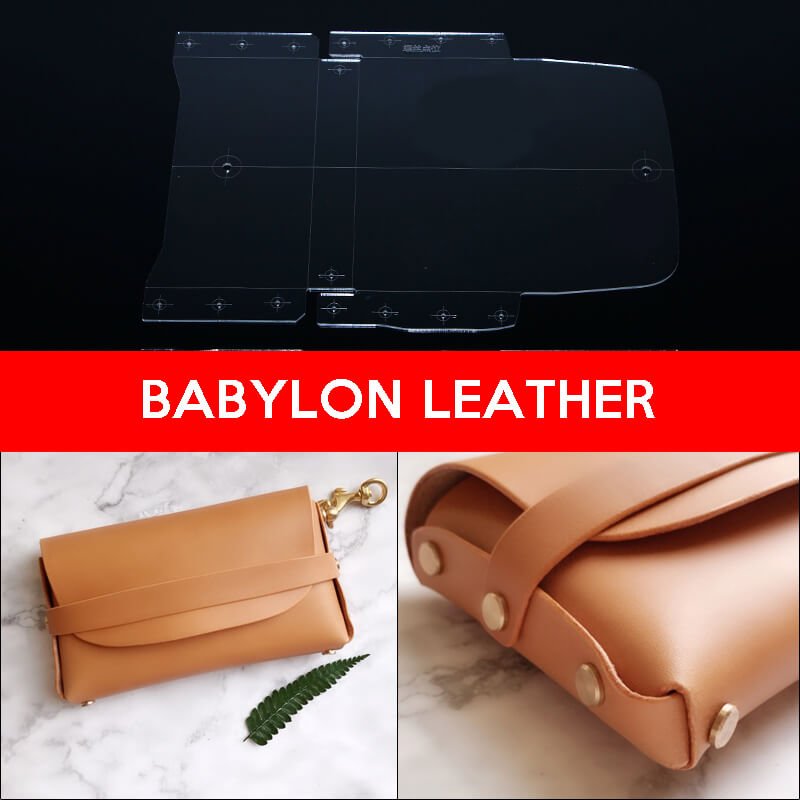 BABYLON™ Studded Leather Clutch DIY Pattern AAB - 327 - Babylon LeatherBabylon LeatherAAB - 327 - Kraft Board