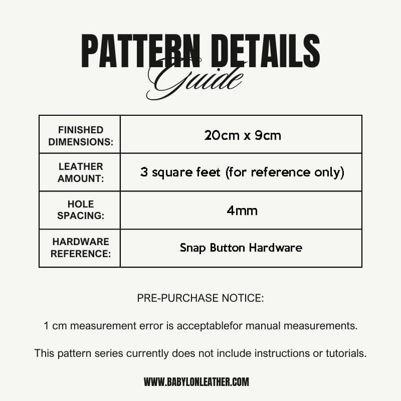BABYLON™ Unisex Long Wallet Leather Project Pattern DCB - 02 - Babylon LeatherBabylon LeatherDCB - 02 - Kraft Board