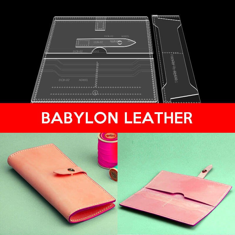 BABYLON™ Unisex Long Wallet Leather Project Pattern DCB - 02 - Babylon LeatherBabylon LeatherDCB - 02 - Kraft Board