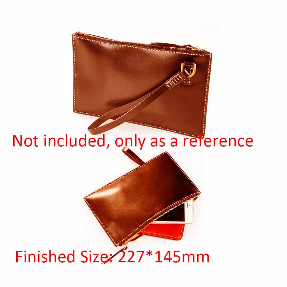 BABYLON™ Unisex Zippered Leather Clutch Pattern AAB - 726 - Babylon LeatherBabylon LeatherAAB - 726 - Kraft Board