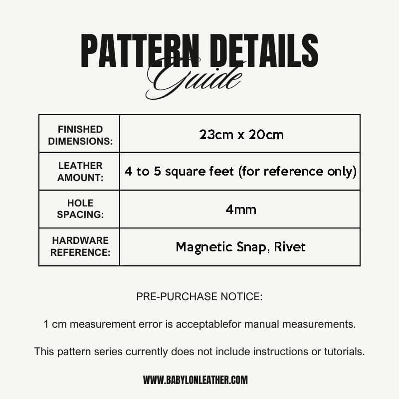 BABYLON™ Vase - Shaped Handbag Pattern AAB - 641 - Babylon LeatherBabylon LeatherAAB - 641 - Kraft Board
