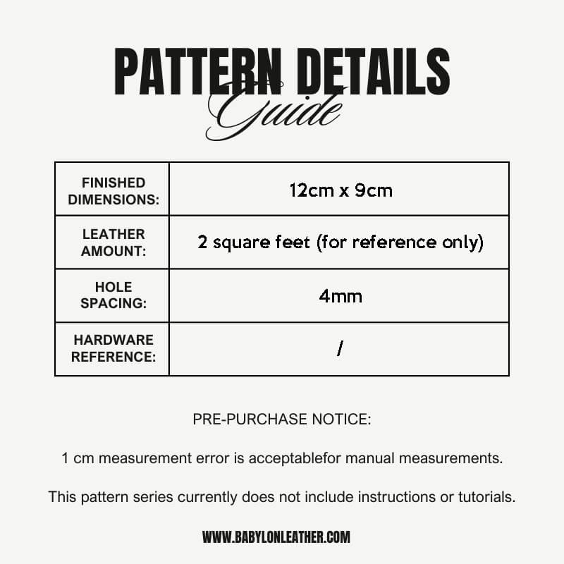 BABYLON™ Vegetable - Tanned Leather Bi - Fold Wallet DIY Pattern AAB - 810 - Babylon LeatherBabylon LeatherAAB - 810 - Kraft Board
