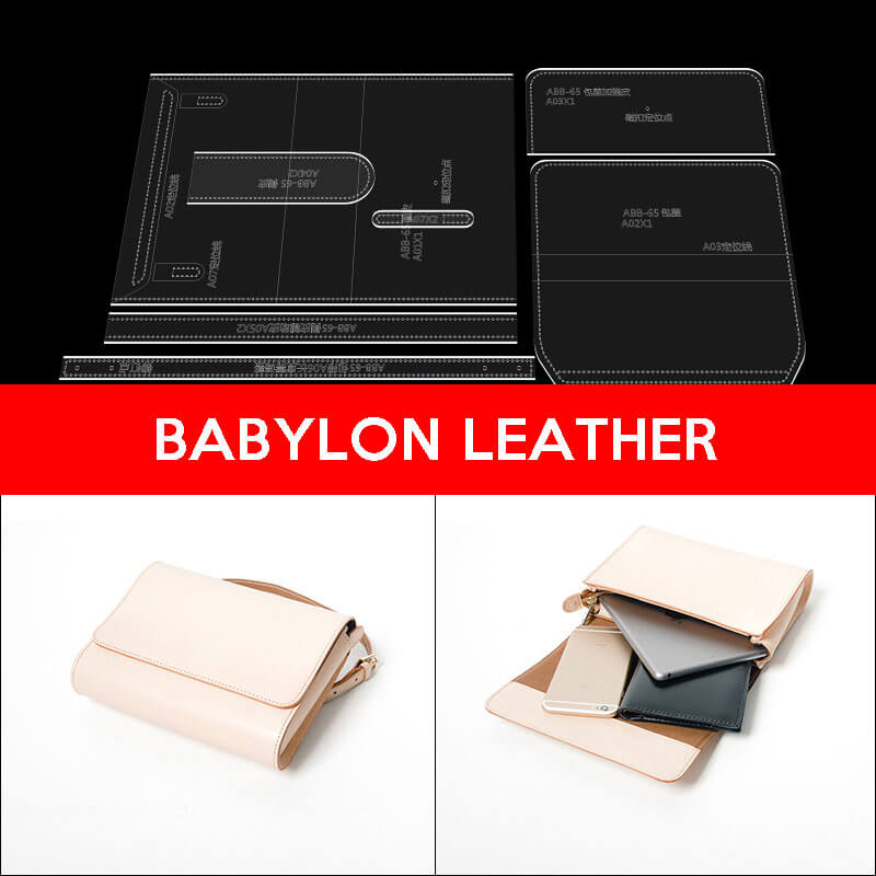BABYLON™ Vegetable Tanned Leather Shoulder Bag Craft Pattern AAB - 65 - Babylon LeatherBabylon LeatherAAB - 65 - Kraft Board - Medium