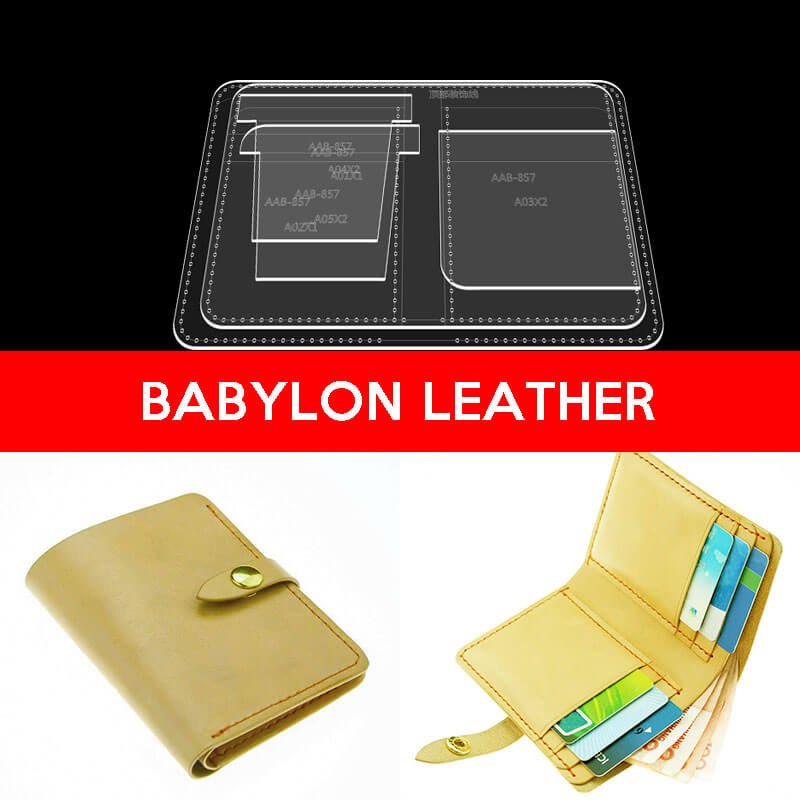 BABYLON™ Vertical Wallet Making Pattern AAB - 857 - Babylon LeatherBabylon LeatherAAB - 857 - Kraft Board