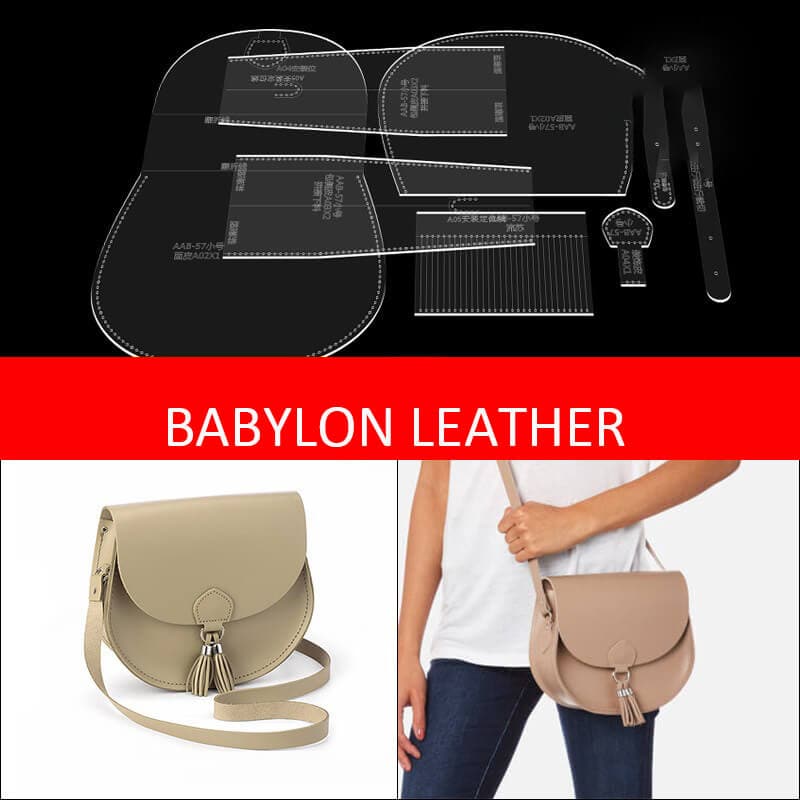 BABYLON™ Vintage Saddle Bag Pattern AAB - 57 - Babylon LeatherBabylon LeatherAAB - 57 - Kraft Board - Medium - 23x20x6.5cm