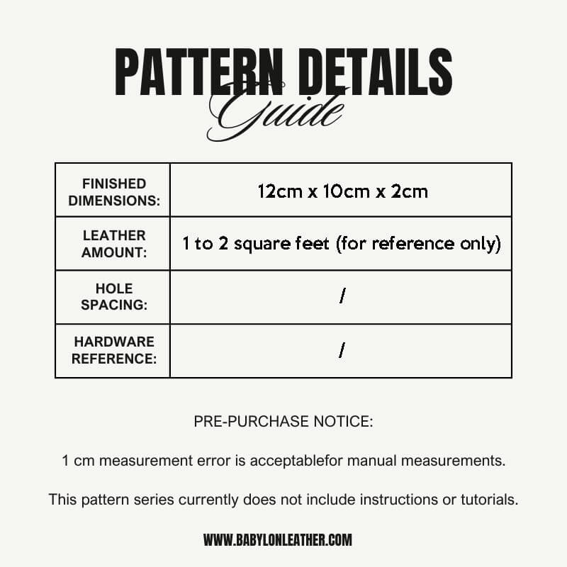 BABYLON™ Vintage Wallet Leather DIY Pattern AAB - 171 - Babylon LeatherBabylon LeatherAAB - 171 - Kraft Board