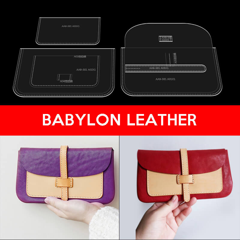 BABYLON™ Women Fashion Clutch Handmade Gift Pattern AAB - 381 - Babylon LeatherBabylon LeatherAAB-381-Kraft Board