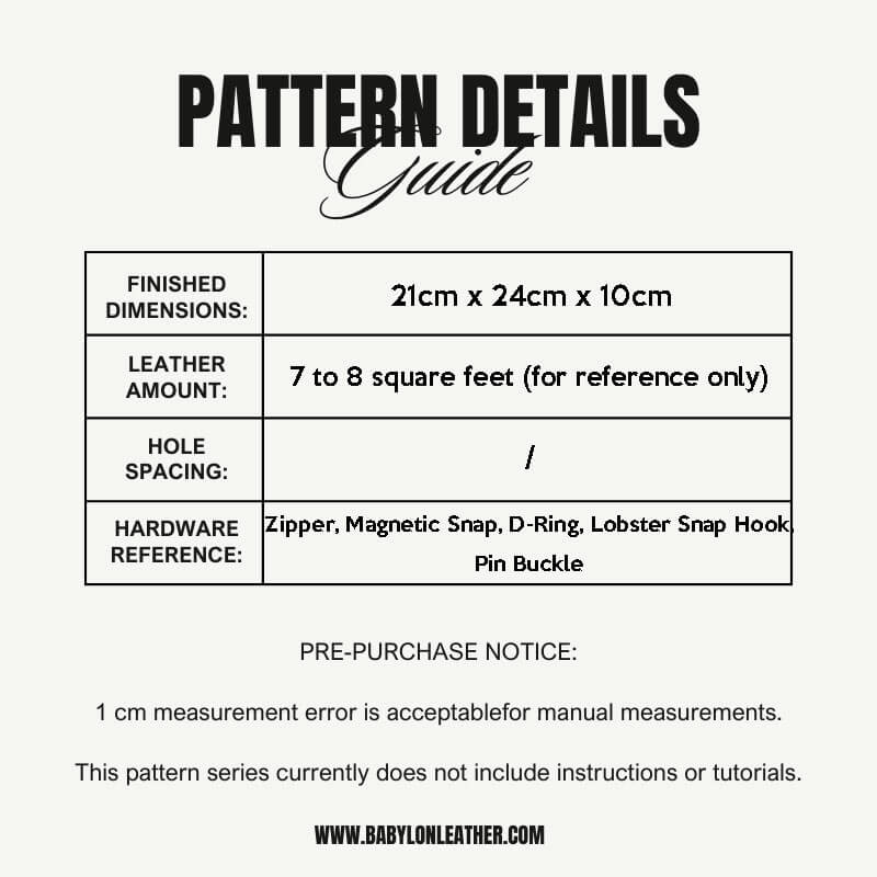 BABYLON™ Women Leather Backpack Gift Making Pattern AAB - 354 - Babylon LeatherBabylon LeatherAAB-353-Kraft Board