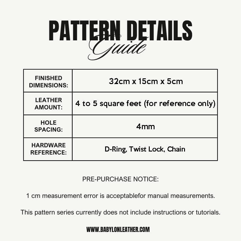 BABYLON™ Women Shoulder Bag DIY Leather Pattern AAB - 813 - Babylon LeatherBabylon LeatherAAB - 813 - Kraft Board