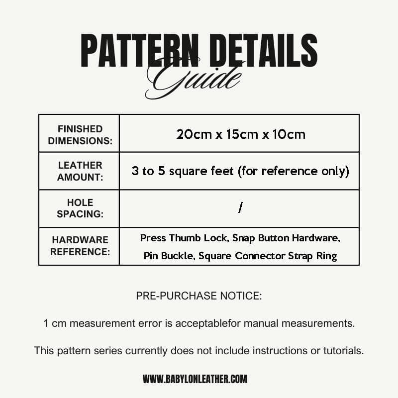 BABYLON™ Women's Crossbody Bag DIY Crafting Pattern AAB - 192 - Babylon LeatherBabylon LeatherAAB - 192 - Kraft Board