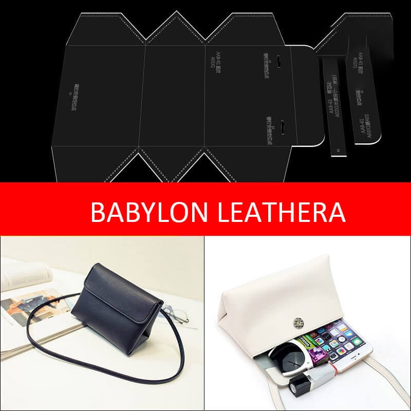 BABYLON™ Women's Crossbody Bag DIY Leather Pattern AAB - 61 - Babylon LeatherBabylon LeatherAAB - 61 - Kraft Board