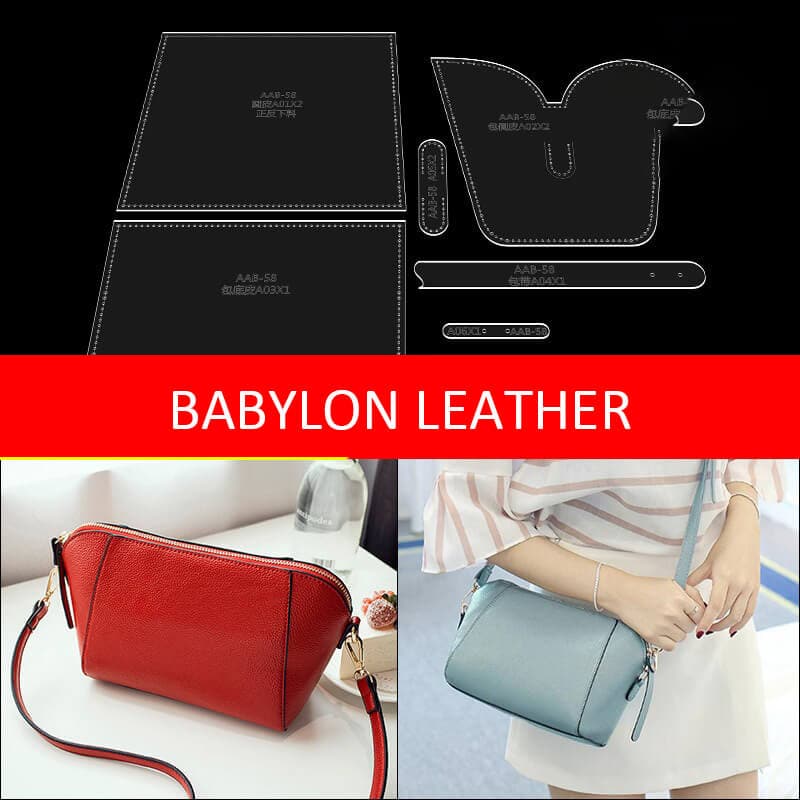 BABYLON™ Women's Crossbody Bag Leather Craft Pattern AAB - 58 - Babylon LeatherBabylon LeatherAAB - 58 - Kraft Board