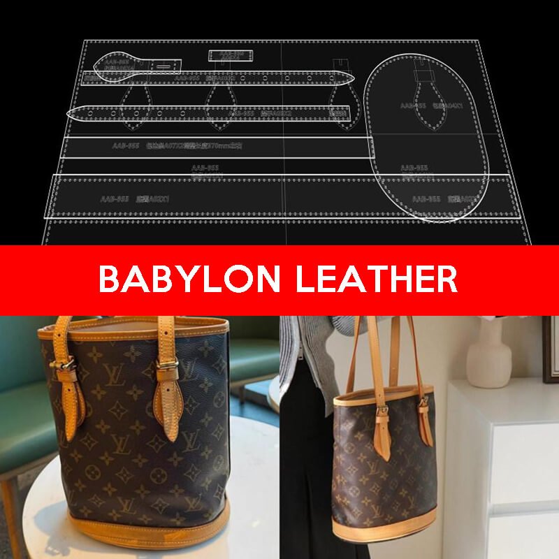 BABYLON™ Women's Designer Bucket Bag Pattern AAB - 955 - Babylon LeatherBabylon LeatherAAB-955-Kraft Board