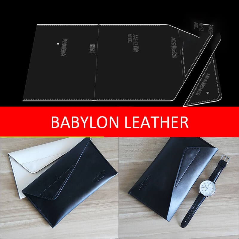 BABYLON™ Women's Leather Clutch Handmade Pattern AAB - 92 - Babylon LeatherBabylon LeatherAAB - 92 - Kraft Board