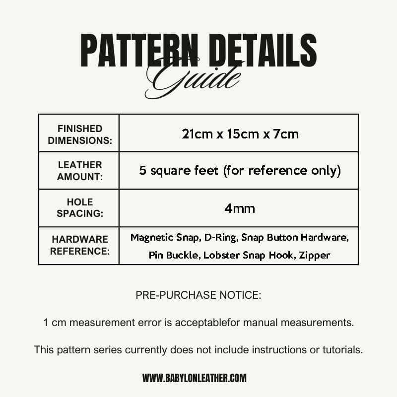 BABYLON™ Women's Shoulder Bag DIY Craft Pattern AAB - 860 - Babylon LeatherBabylon LeatherAAB - 860 - Kraft Board