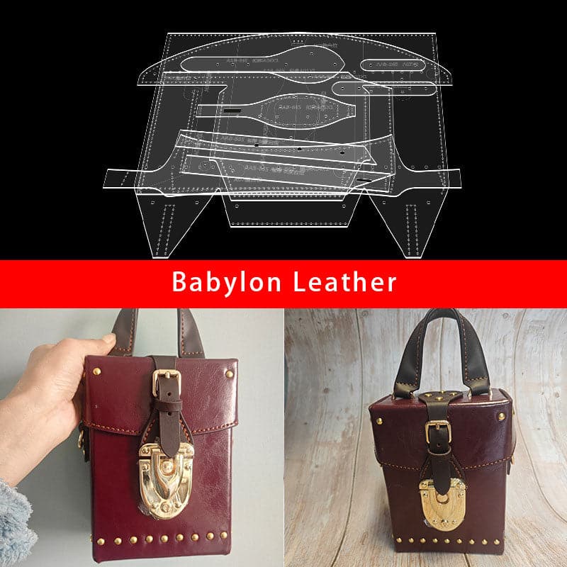 BABYLON™ Women's Square Handbag Making Pattern AAB - 865 - Babylon LeatherBabylon LeatherAAB - 865 - Kraft Board