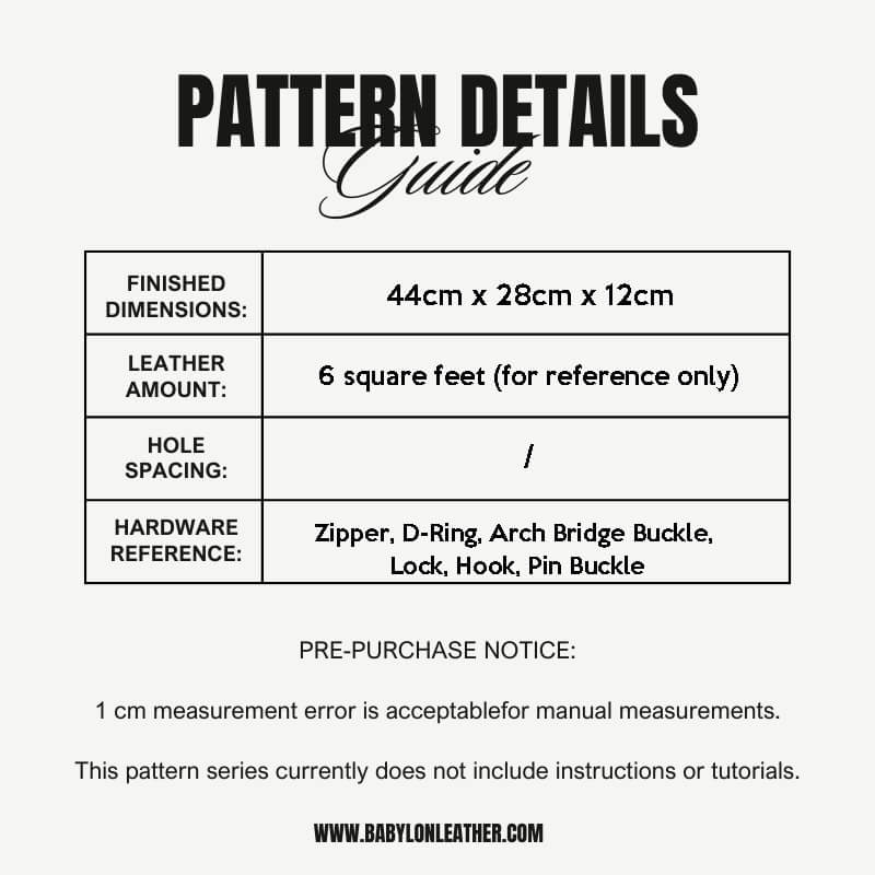 BABYLON™ Women's Tote Bag Making Pattern AAB - 873 - Babylon LeatherBabylon LeatherAAB-873-Kraft Board