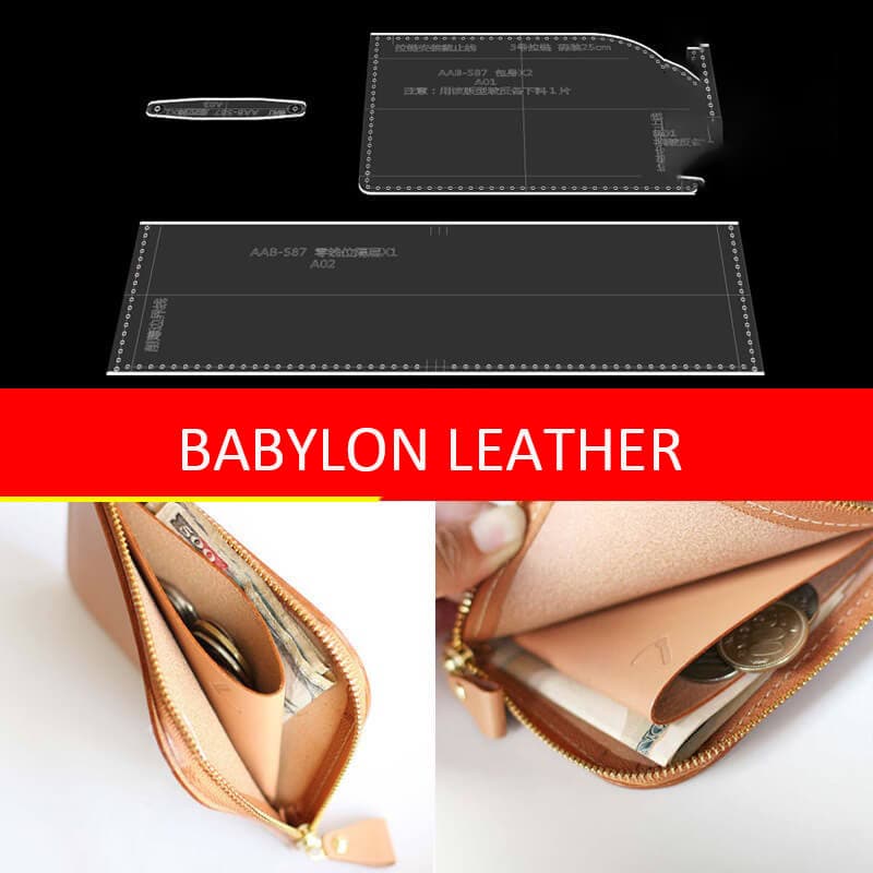 BABYLON™ Zipper Coin Purse DIY Pattern AAB - 587 - Babylon LeatherBabylon LeatherAAB - 587 - Kraft Board