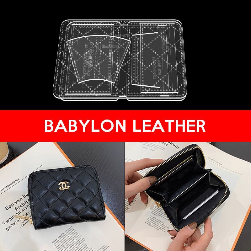 BABYLON™ Zipper Short Wallet Pattern AAB - 679 - Babylon LeatherBabylon LeatherAAB - 679 - Kraft Board