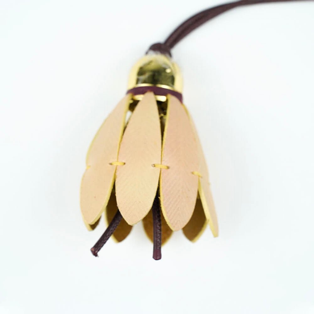 Badminton Shuttlecock Leather Decorative Charm – Babylon Leather - Babylon LeatherBabylon LeatherLL74-Beige