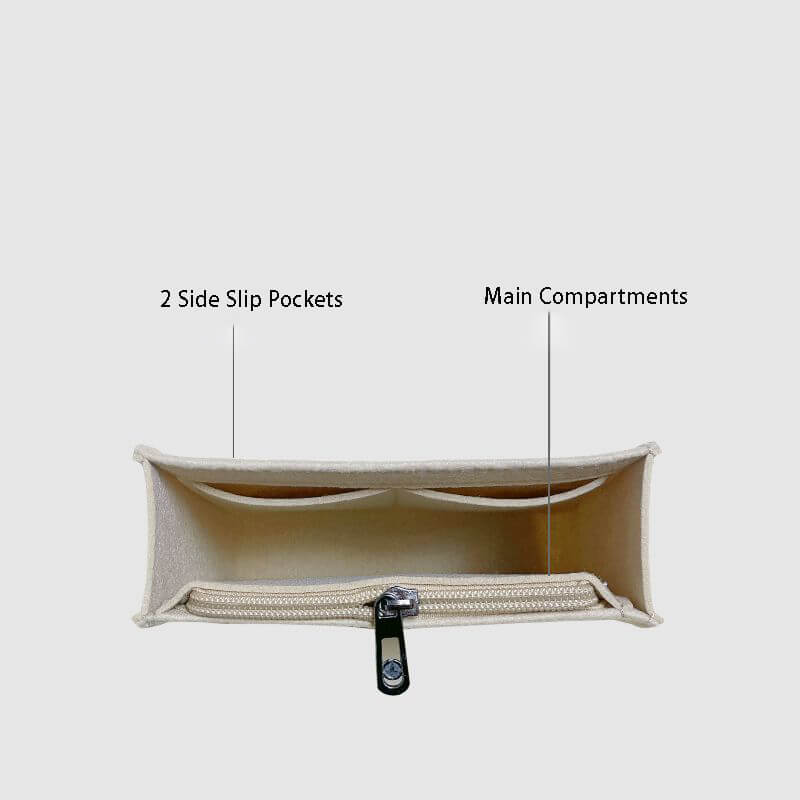 Bag Insert Organizer for Evelyne 16/29/33-Style Bags - Babylon LeatherBabylon LeatherQZ08-Beige-16-inch-Side Zipper