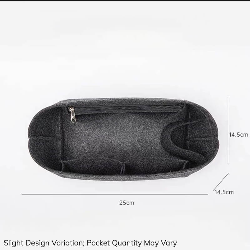 Bag Insert Organizer for Longchamp Energy-Style Bags Mini/S/M - Babylon LeatherBabylon LeatherQZ10-Black-Small