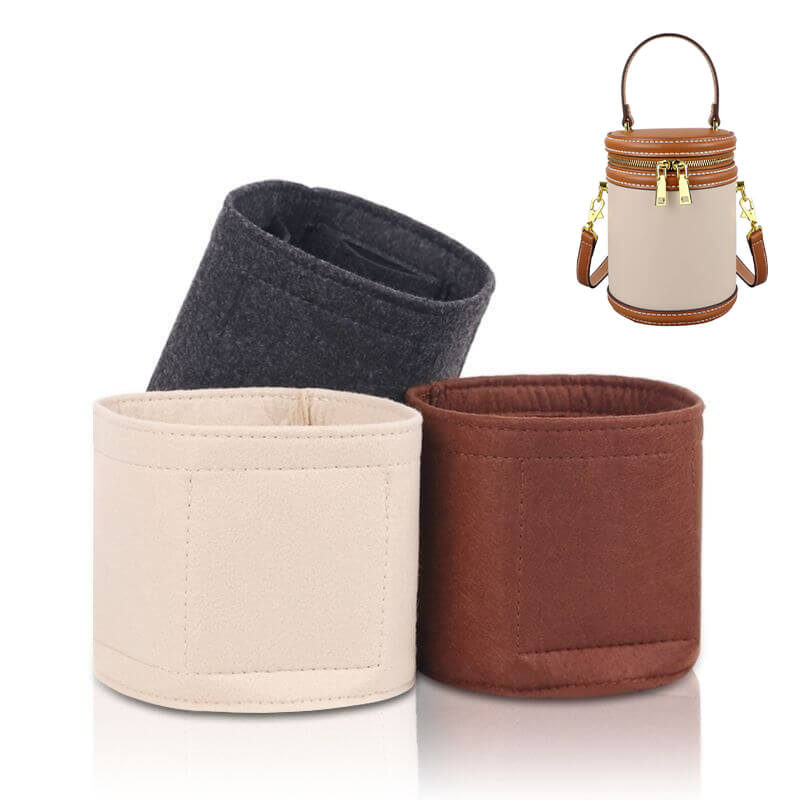 Bag Insert Organizer for LV Cannes-Style Cylinder Bags - Babylon LeatherBabylon LeatherQZ16-Khaki-Minimalist
