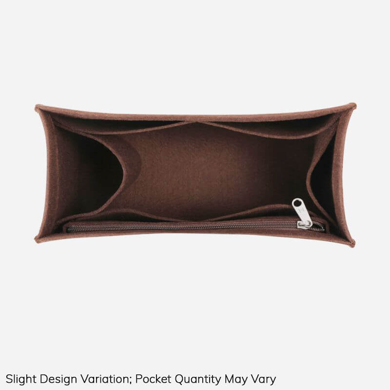 Bag Insert Organizer for OnTheGo-Style Tote Bags S/M/L - Babylon LeatherBabylon LeatherQZ15-Coffee-Medium-Open Top - Side Zip