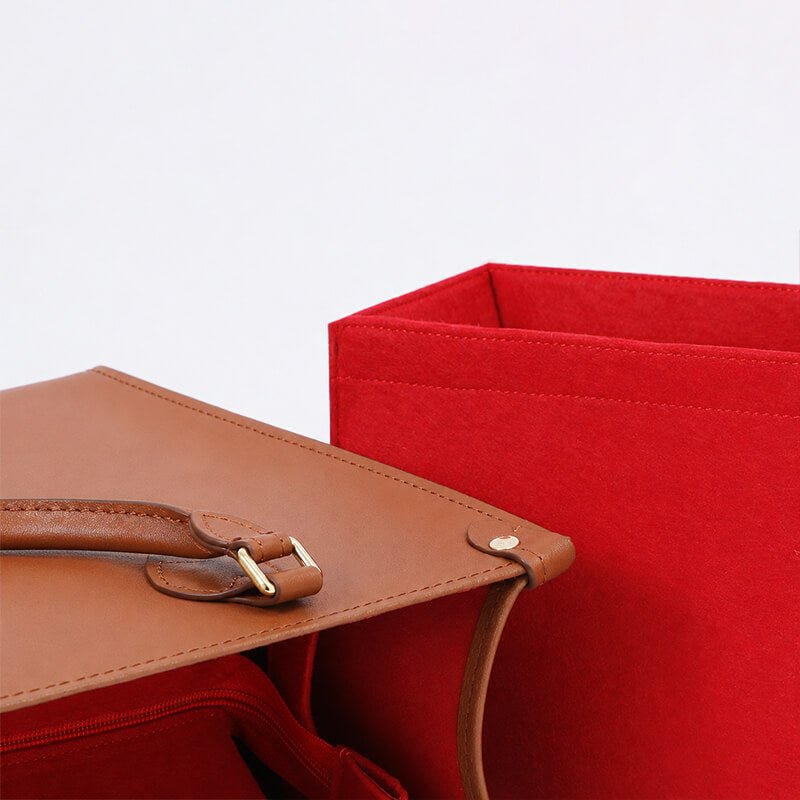 Bag Insert Organizer for OnTheGo-Style Tote Bags S/M/L - Babylon LeatherBabylon LeatherQZ15-Khaki-Small-Open Top - Side Zip