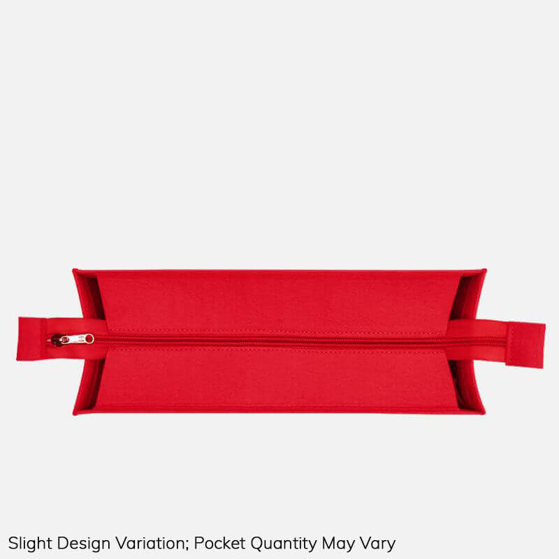 Bag Insert Organizer for OnTheGo-Style Tote Bags S/M/L - Babylon LeatherBabylon LeatherQZ15-Red-Small-Flap - Side Zip