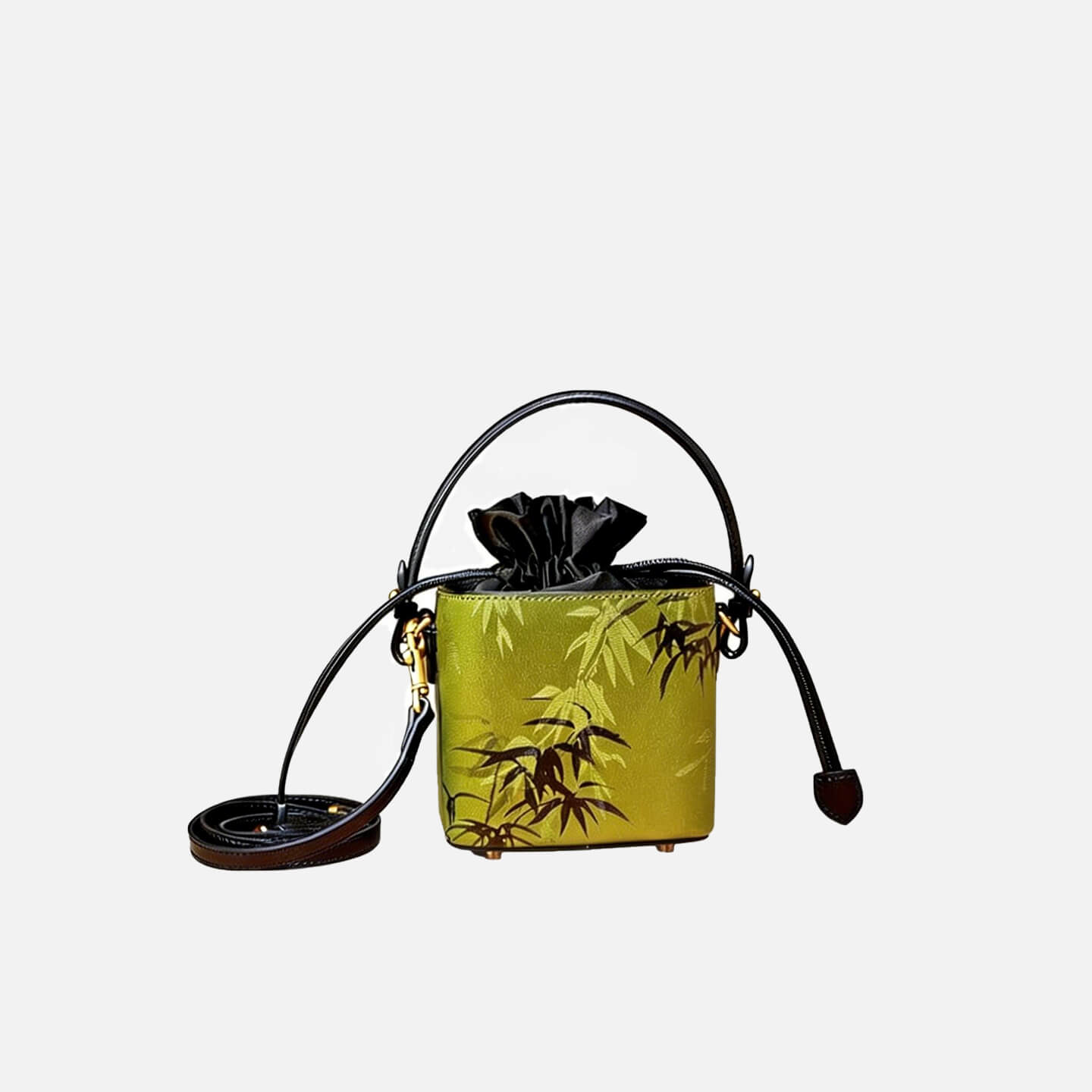 Whispers of Bamboo Leather Light Embossing Box Handbag – Babylon Leather