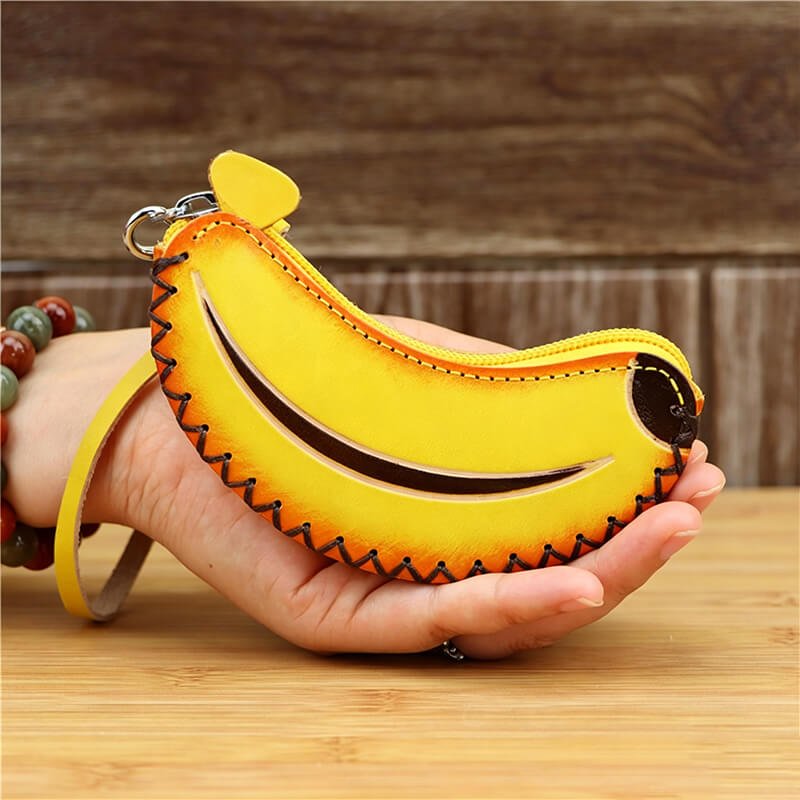 Banana - Shaped Leather Coin Purse – Babylon Leather - Babylon LeatherBabylon LeatherLLZ18-Yellow