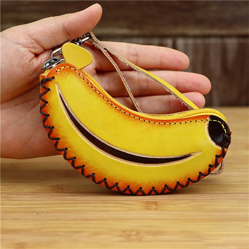 Banana - Shaped Leather Coin Purse – Babylon Leather - Babylon LeatherBabylon LeatherLLZ18-Yellow