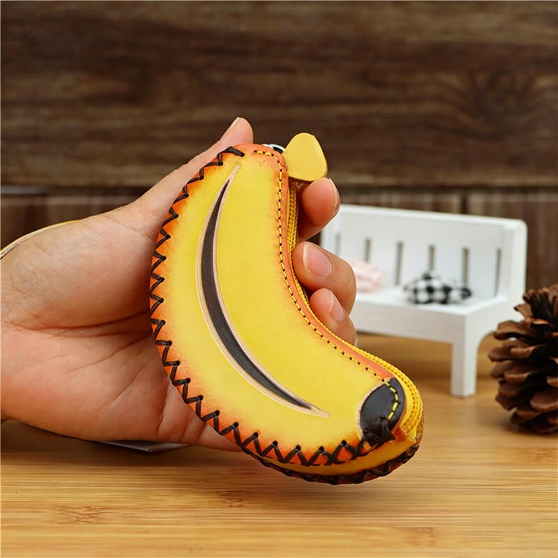 Banana - Shaped Leather Coin Purse – Babylon Leather - Babylon LeatherBabylon LeatherLLZ18-Yellow
