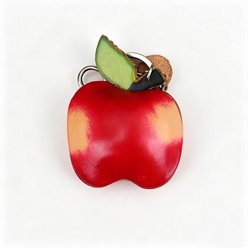 Red Apple Leather Bag Charm – Babylon Leather
