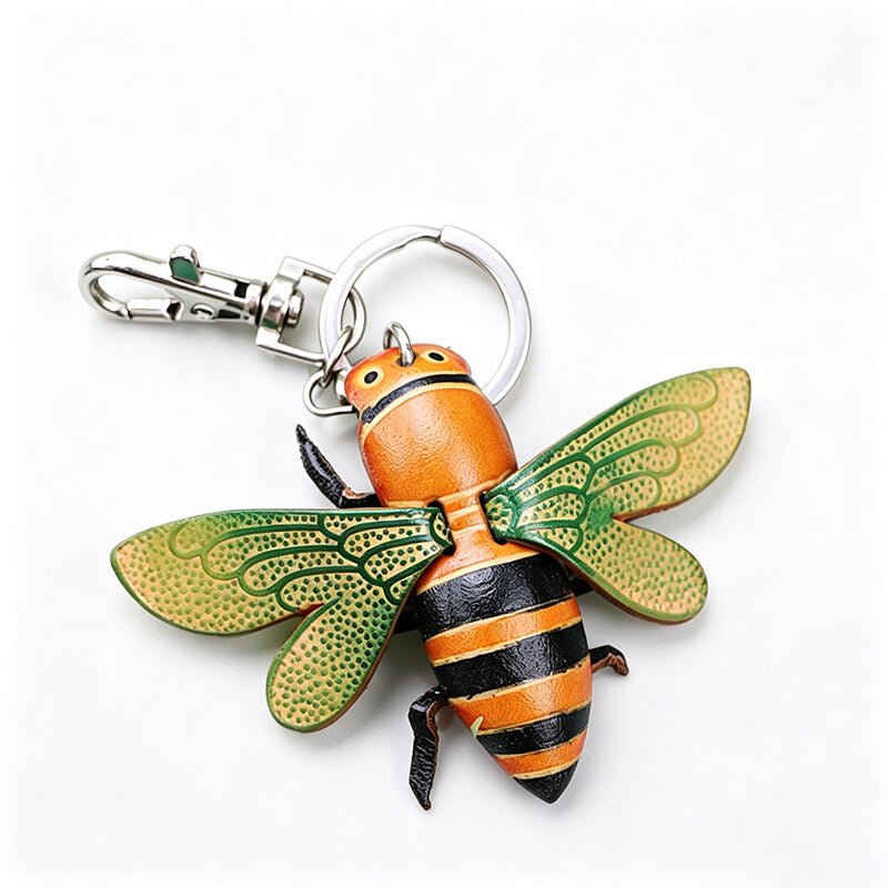 Bee Leather Bag Charm – Babylon Leather - Babylon LeatherBabylon LeatherLLZ17-Yellow