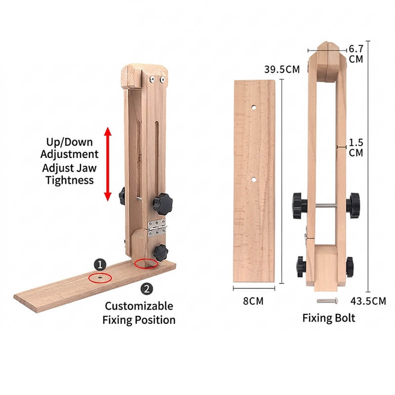 Beech Wood Leather Stitching Pony Clamp – Babylon Leather - Babylon LeatherBabylon LeatherPP08-Adjustable Vertical Stitching Pony