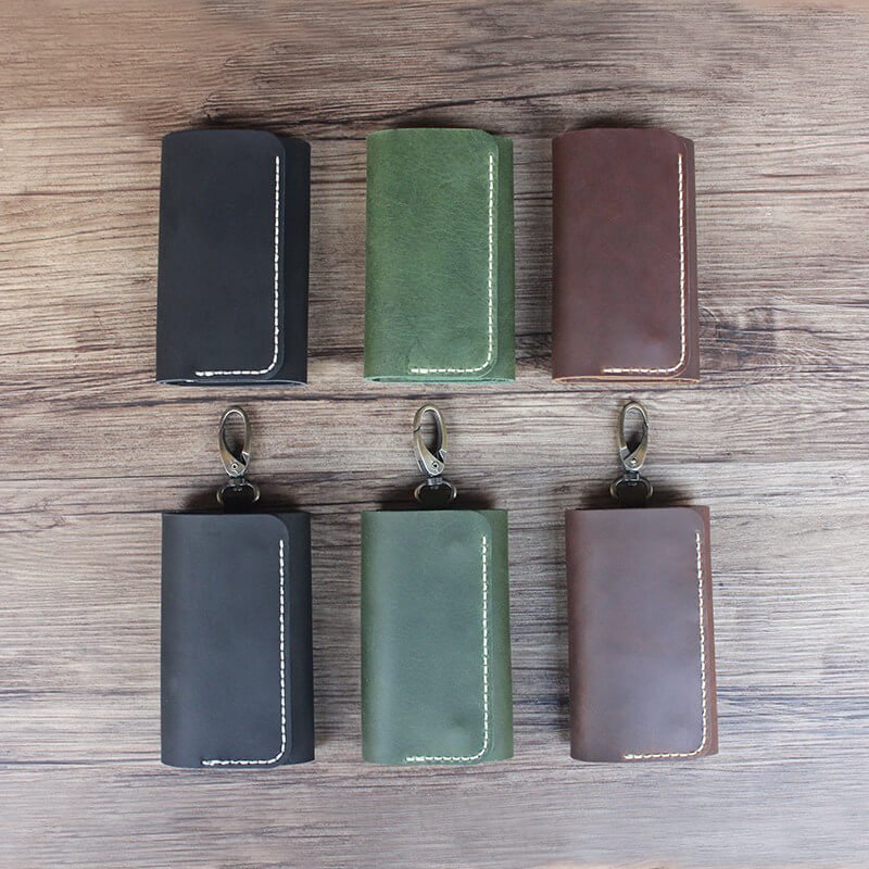 Belt - Loop Key Wallet Crazy Horse Leather DIY Kit – Babylon Leather - Babylon LeatherBabylon LeatherCY41-Brown-With Hook