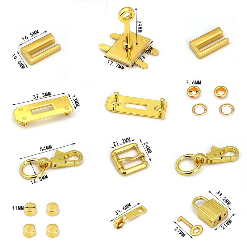 Birkin - Style Hardware Set - Babylon leather - Babylon LeatherBabylon LeatherHW01 - Gold - Small