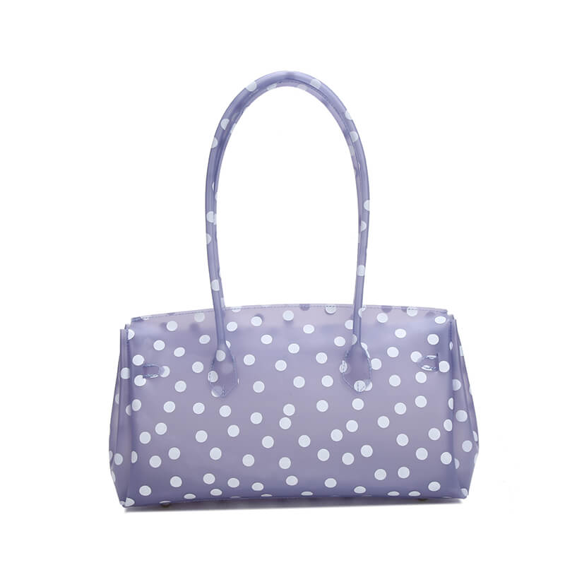 Birkin-Style Transparent Jelly Shoulder Bag - Babylon Leather - Babylon LeatherBabylon LeatherPP36-Blue