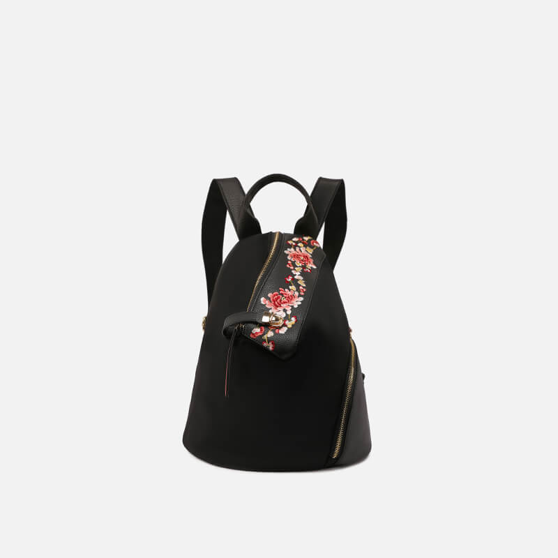 Bloom of Legacy Silk Embroidery Backpack – Babylon Leather