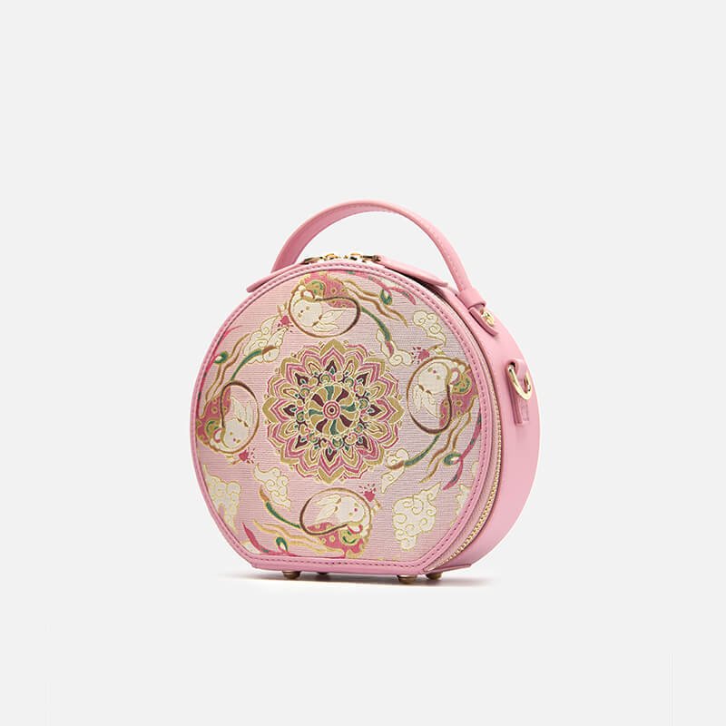 Blooming Heart Leather and Silk Handbag – Babylon Leather - Babylon LeatherBabylon LeatherTX080-Pink