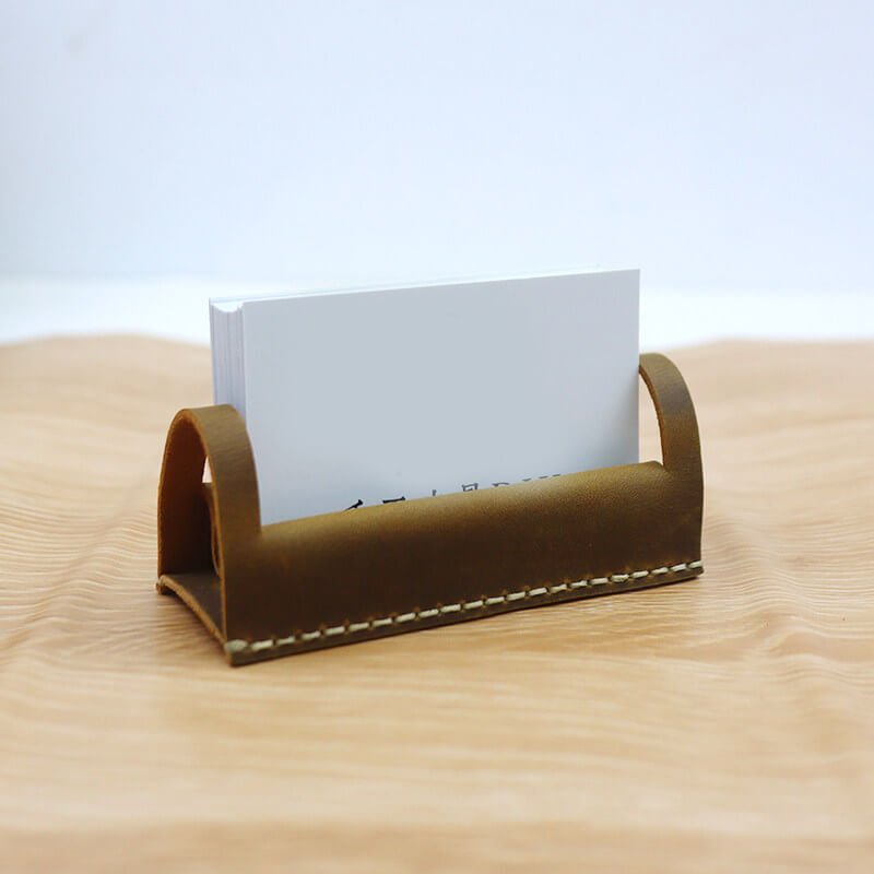 Business Card Case Crazy Horse Leather DIY Kit – Babylon Leather - Babylon LeatherBabylon LeatherCY18-Brown