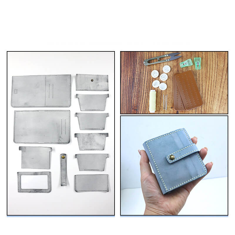 Short Buckle Wallet Fog Wax Leather DIY Kit – Babylon Leather