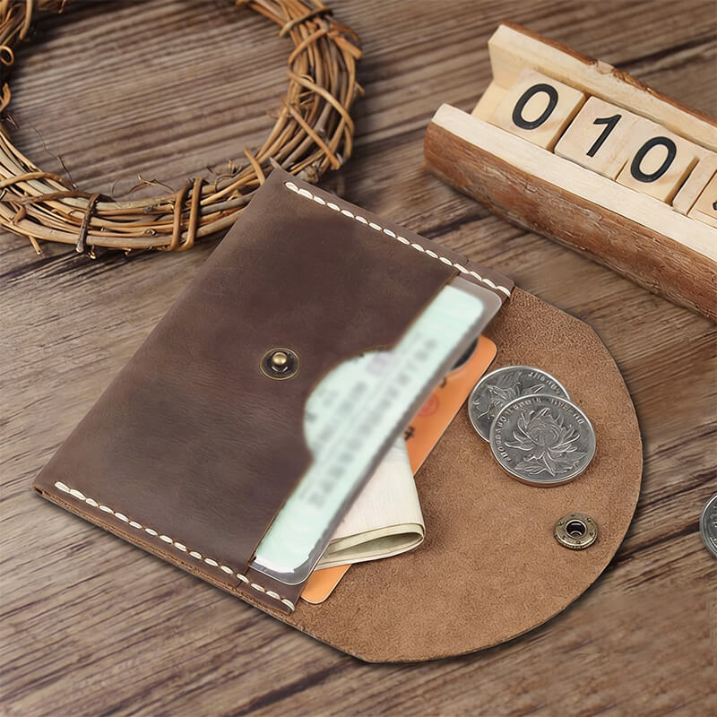 Mini Coin & Card Purse Crazy Horse Leather DIY Kit – Babylon Leather