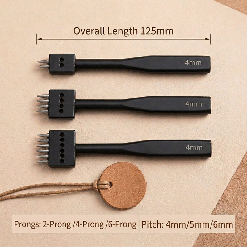 Round Hole Pricking Iron Set Steel for Leather Sewing – Babylon Leather