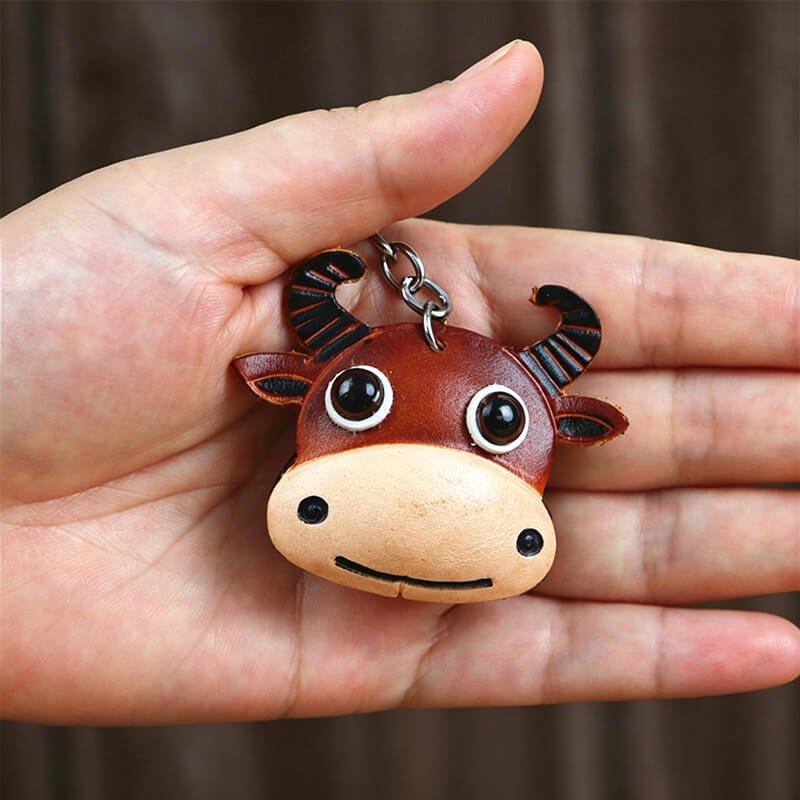 Calf Leather Bag Charm – Babylon Leather - Babylon LeatherBabylon LeatherLLZ08-Brown