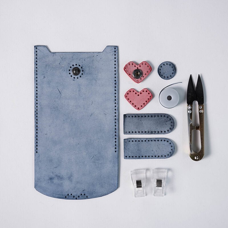 Card Case Slim DIY Leather Kit – Babylon Leather - Babylon LeatherBabylon LeatherLZ21 - Snap Button Card Holder