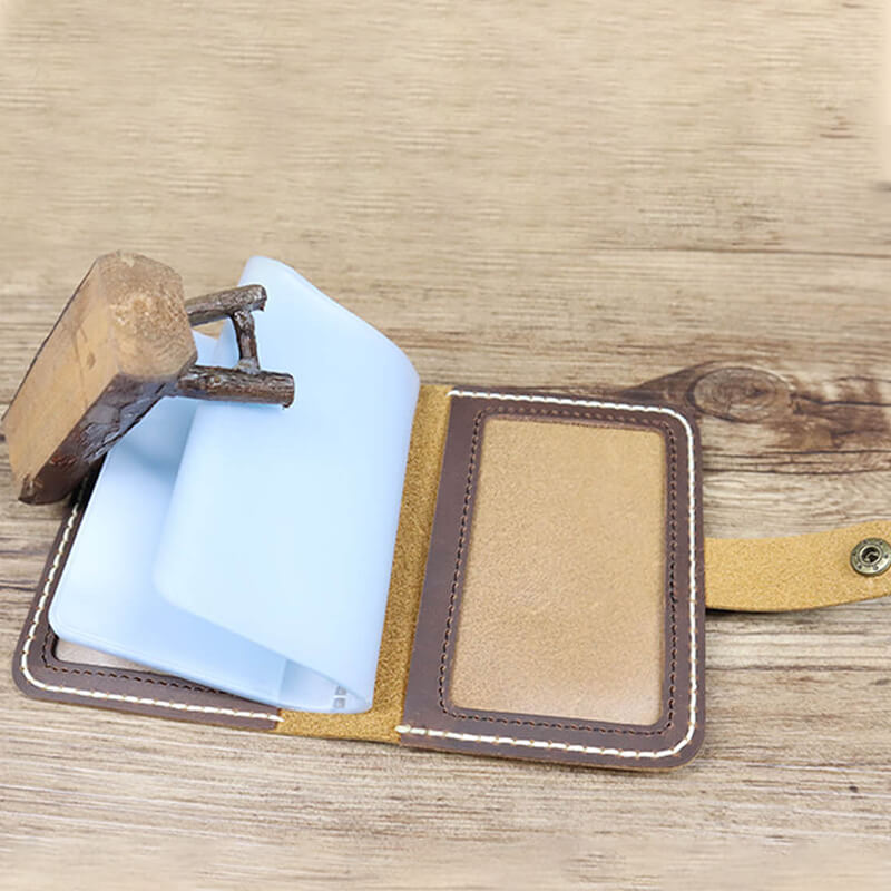 Card Holder Belt Hook Crazy Horse Leather DIY Kit – Babylon Leather - Babylon LeatherBabylon LeatherCY64-Brown