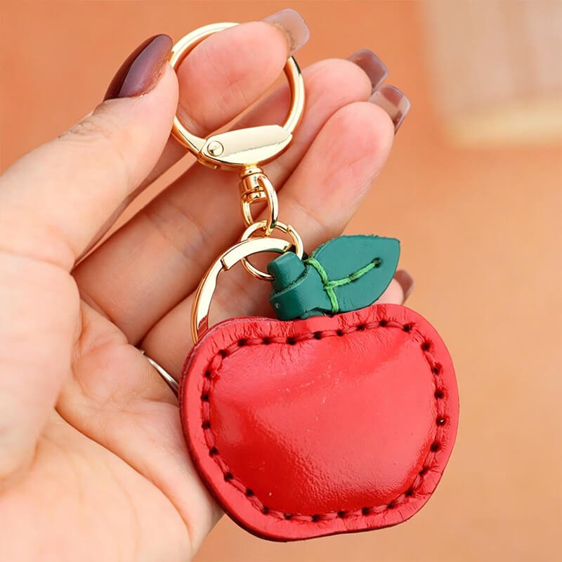 Carrot Leather Bag Charm – Babylon Leather - Babylon LeatherBabylon LeatherLLZ23-Apple